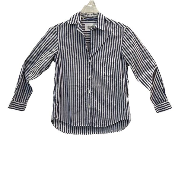 Grayson The Hero Button Down Blue Striped Shirt Long Sleeve Blouse Women’s 01 XS - Picture 1 of 8